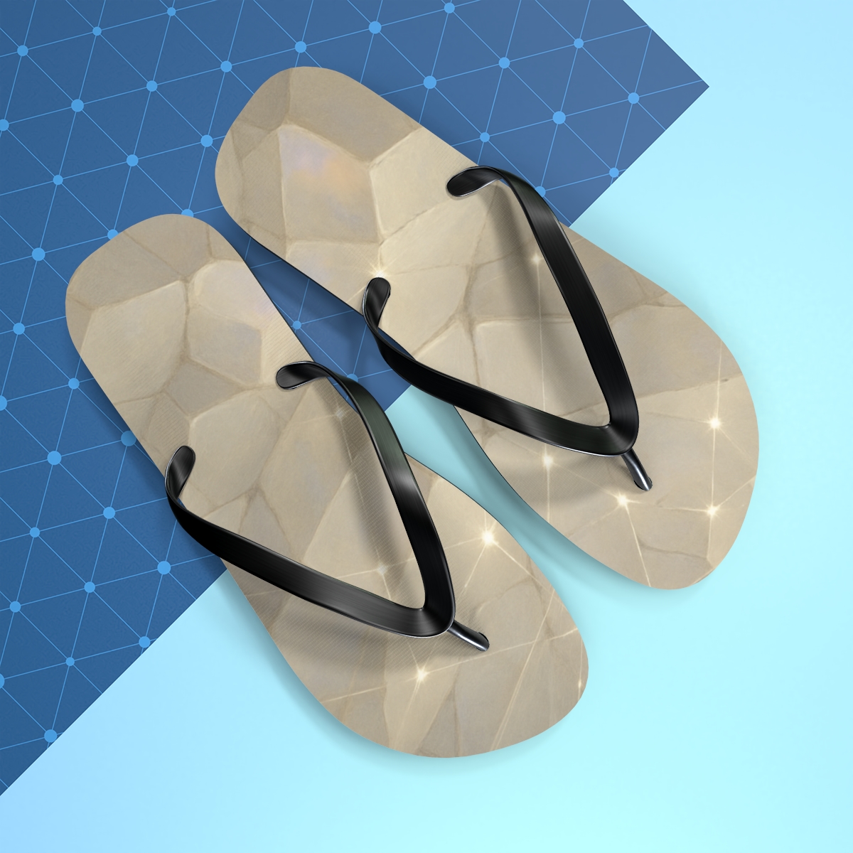Salt Facet Constellation Grid designer logo flip flops