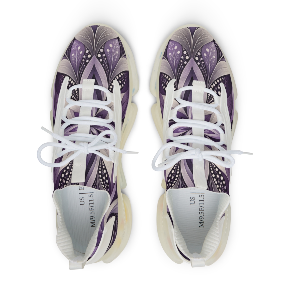 Heliotrope Stripe Fractal Loom comfortable running sneakers [AI-de529953-f3c82dce86a8]