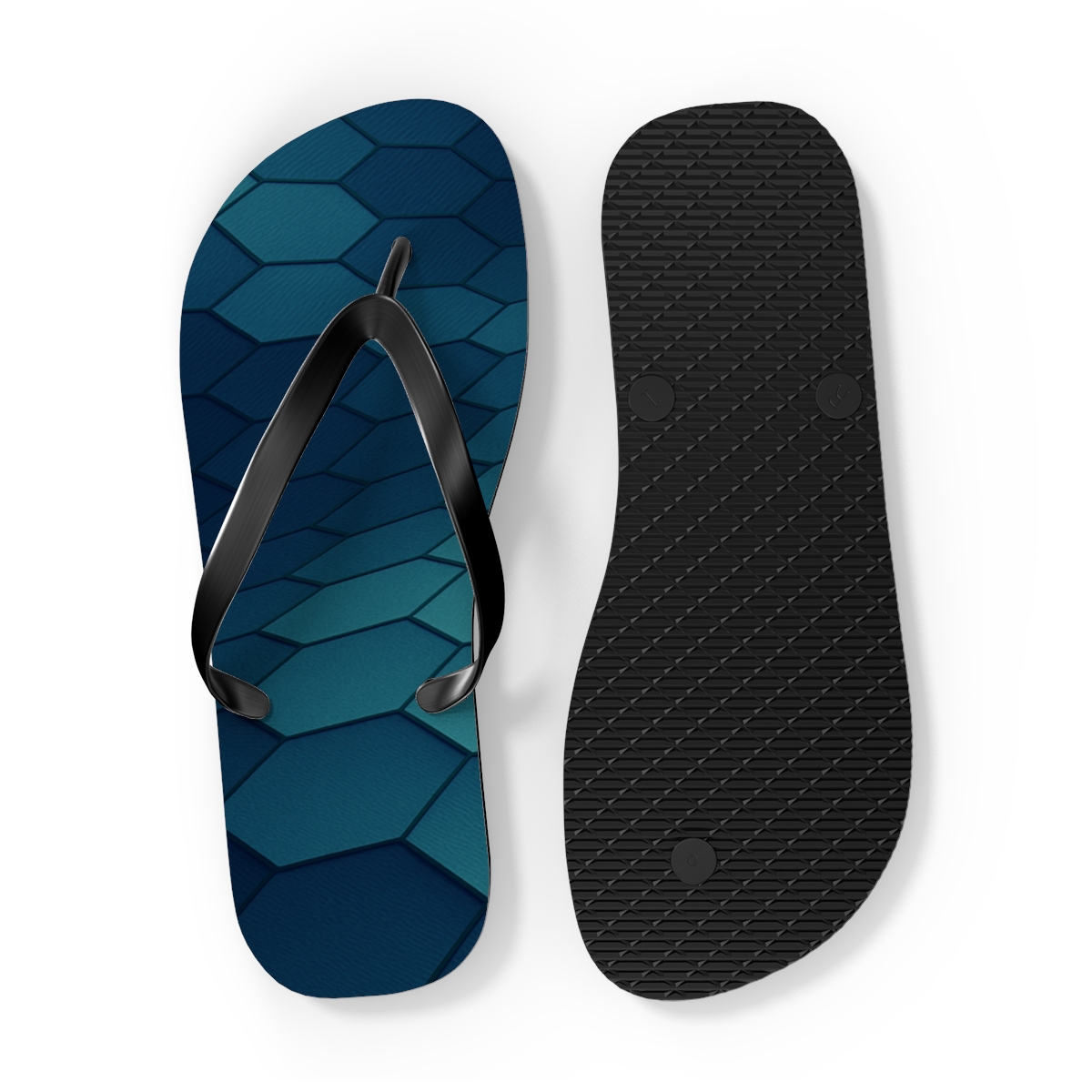 HexaFlux Grid Drift personalized beach flip flops