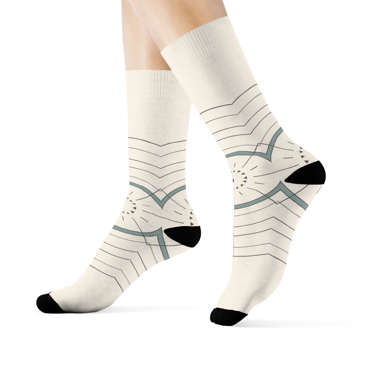 Minimal Eclipse Ring Matrix stylish patterned socks