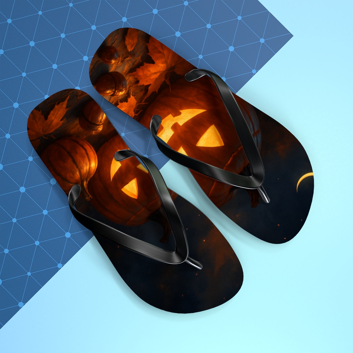 Lanternlit Equinox Harvest soft sole flip flops