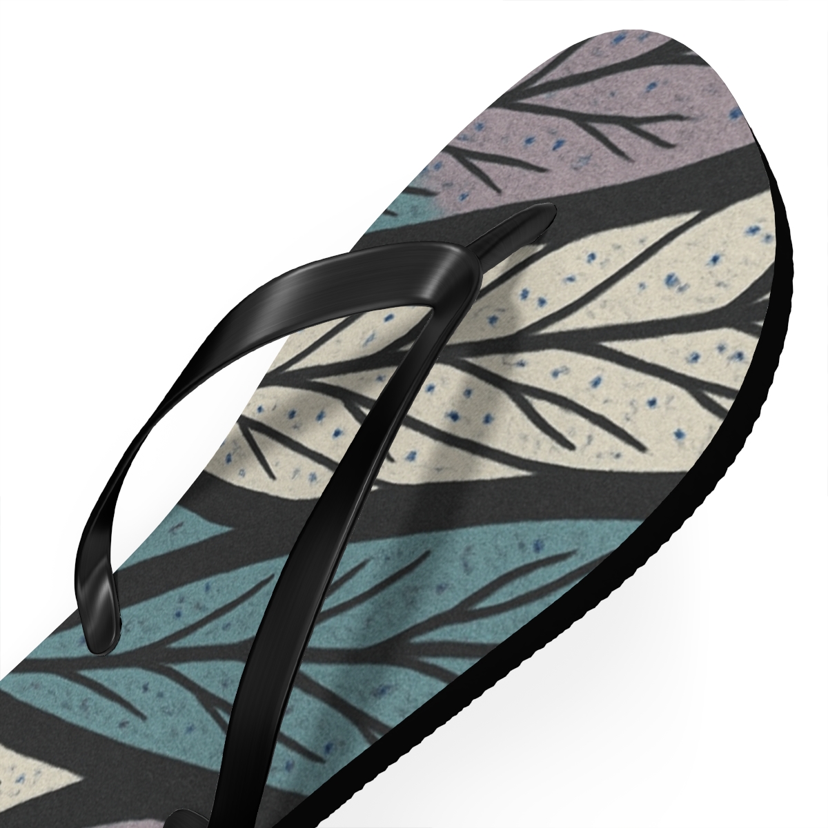 Orchid Vein Interlace personalized beach flip flops