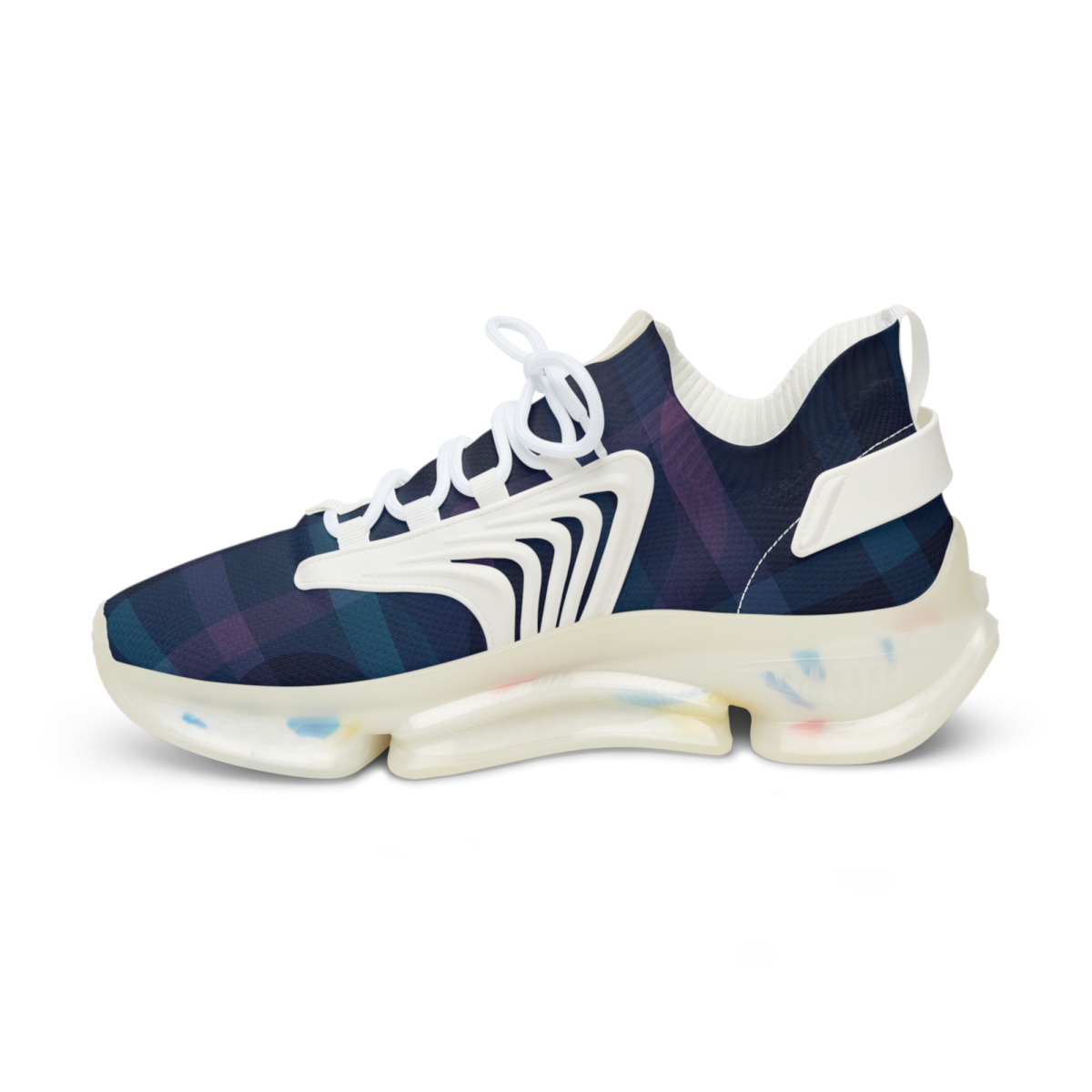 Moire Nebula Interference Plaid comfortable running sneakers