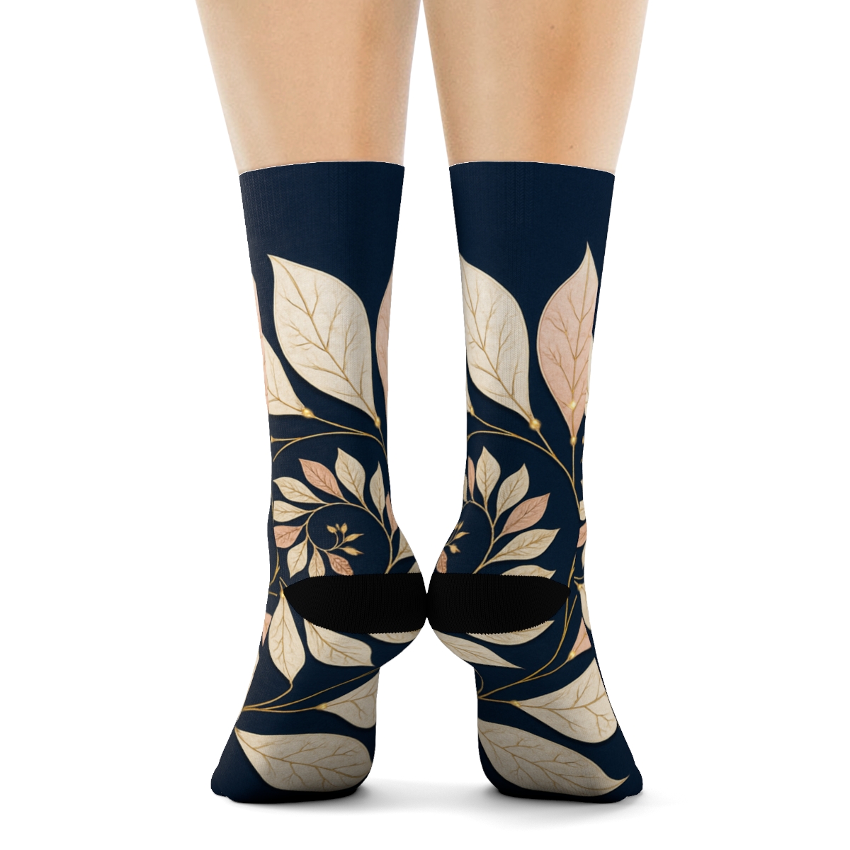 Orchid Vein Helix Map personalized cozy socks