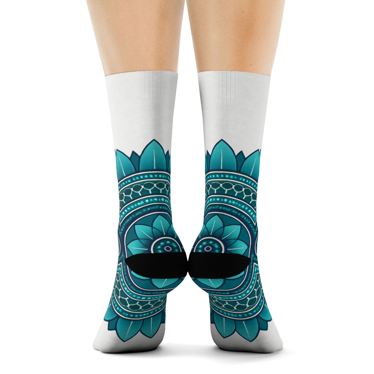 Prismatic Lattice Rosette designer logo socks
