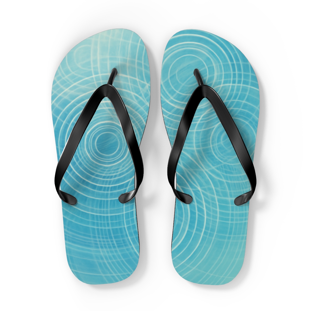 Vortex Ripple Array designer logo flip flops