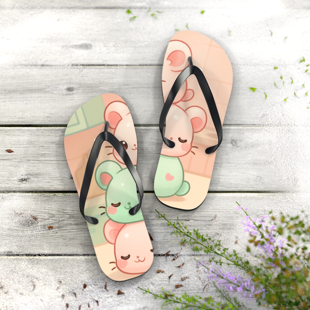 Pastel Pals Stroll Flip Flops
