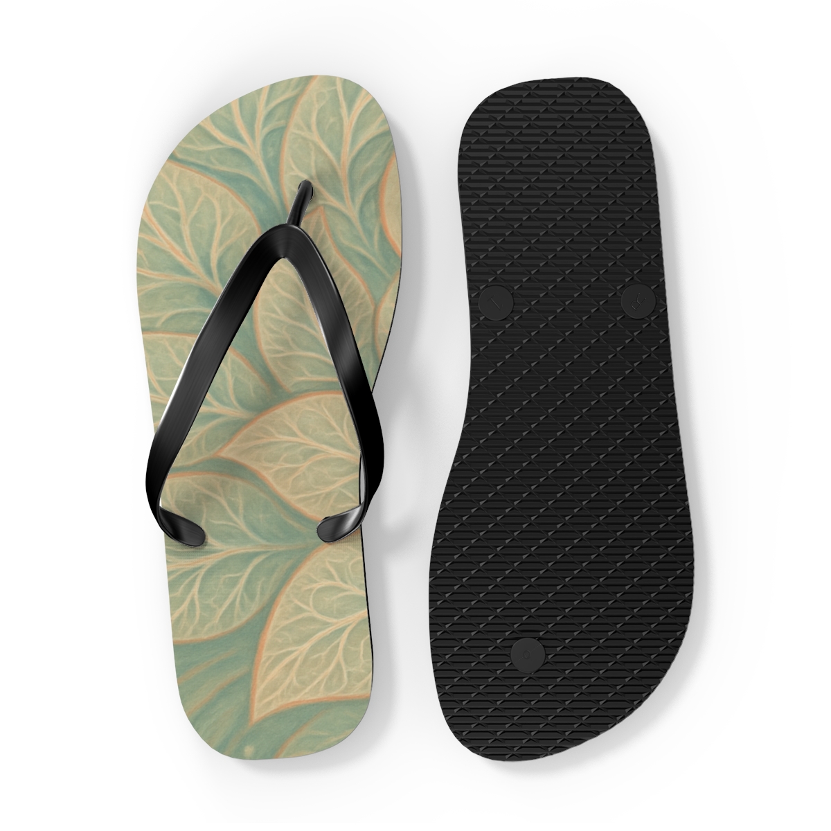 Serene Spiral Bloom Flip Flops