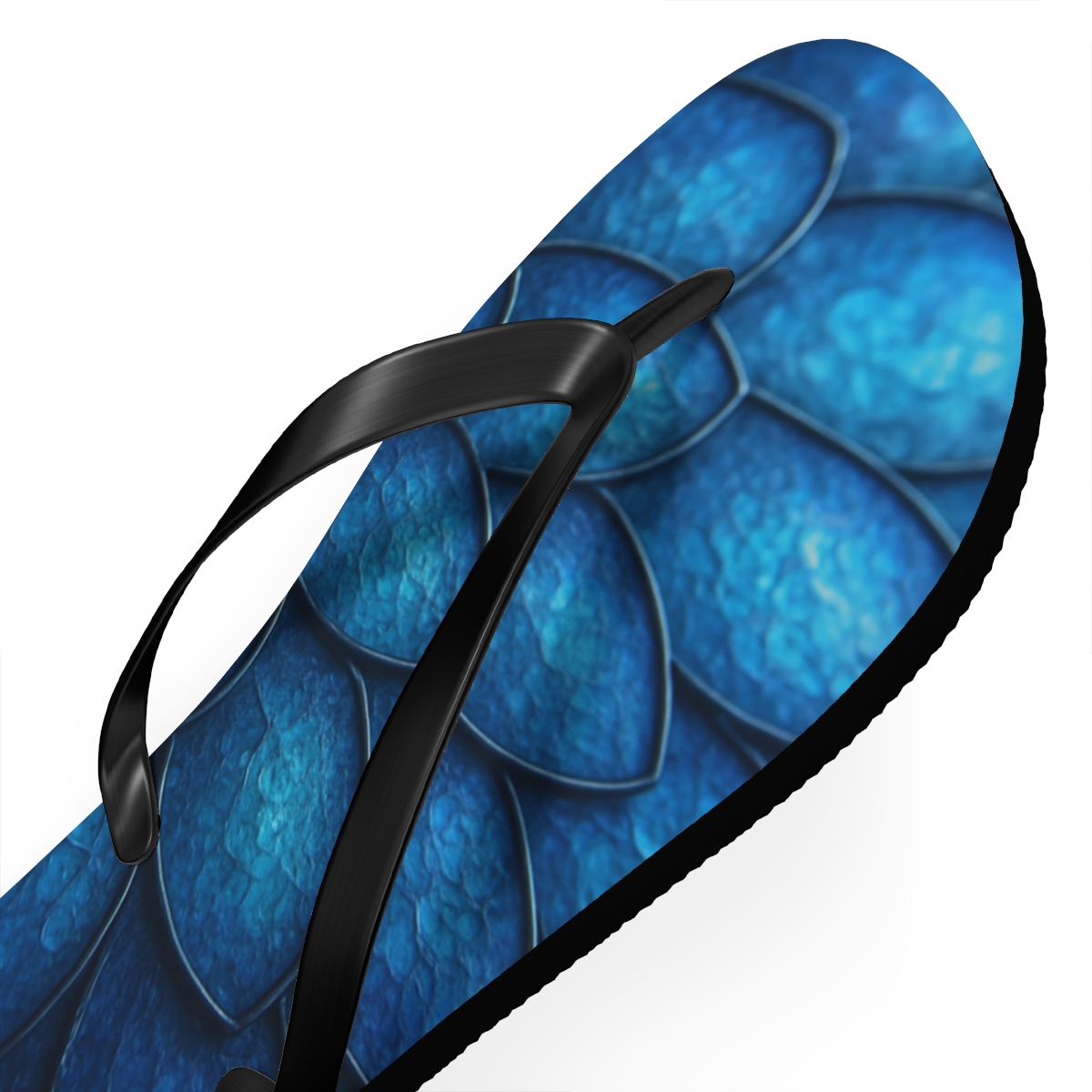 Iridescent Beetle Mosaic colorful rubber flip flops
