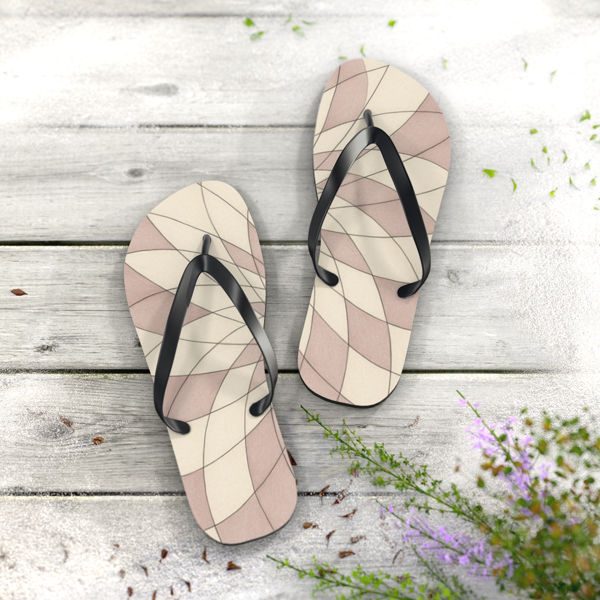 Petal Orbit Lattice custom flip flops