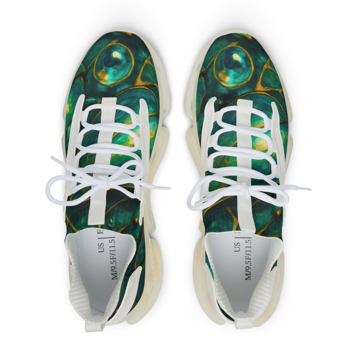 Iridescent Beetle Mosaic comfortable running sneakers