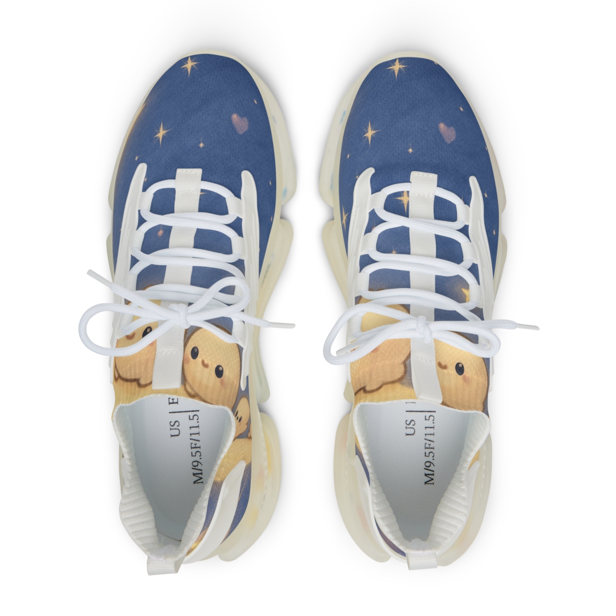 Sleepy Moon Dumpling Parade personalized athletic sneakers
