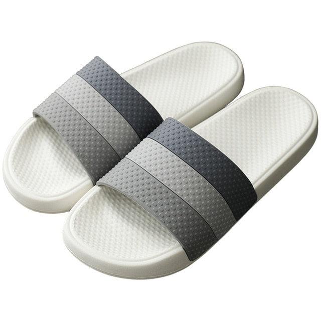 Dual Tone Striped Slippers