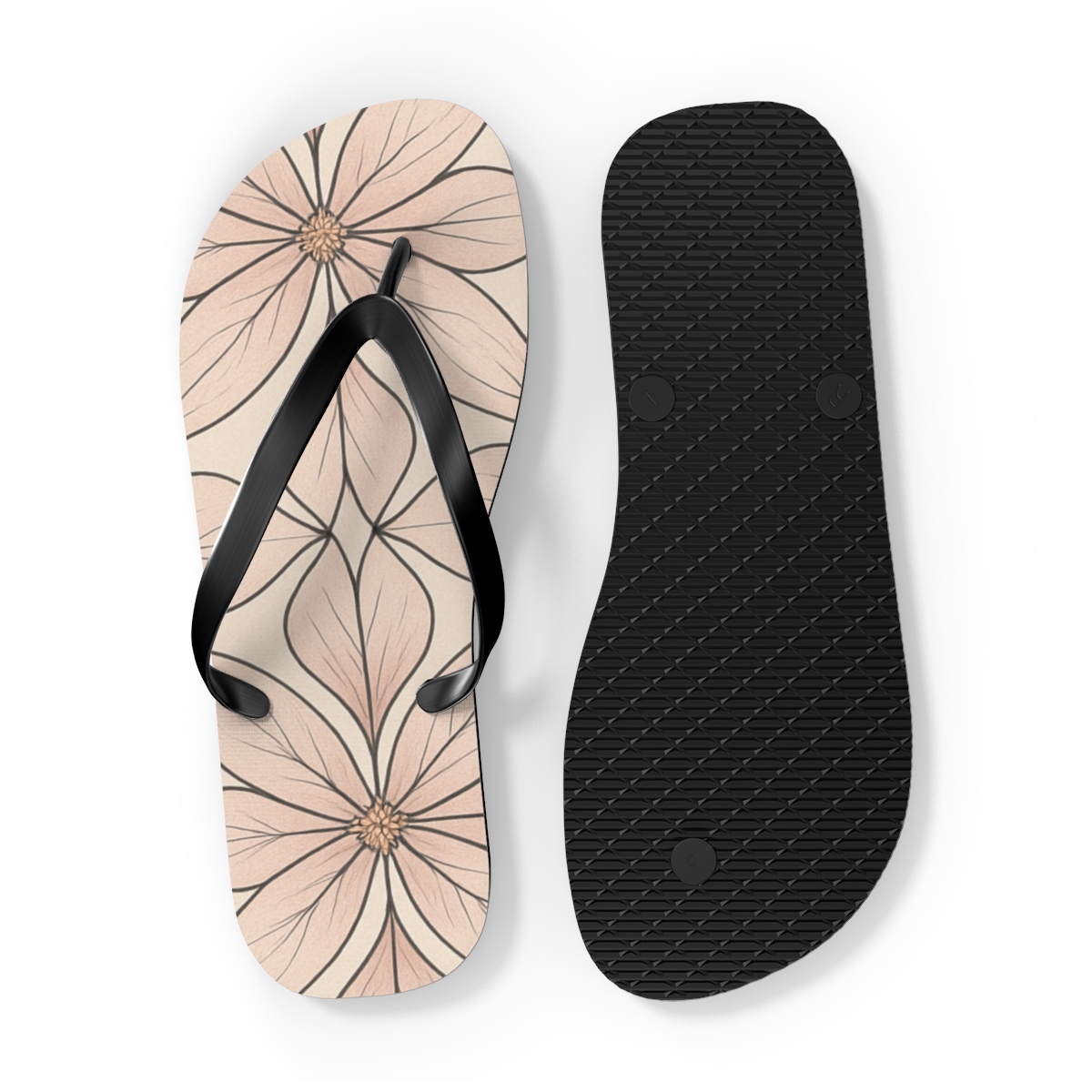 Camellia Lattice Drift soft sole flip flops