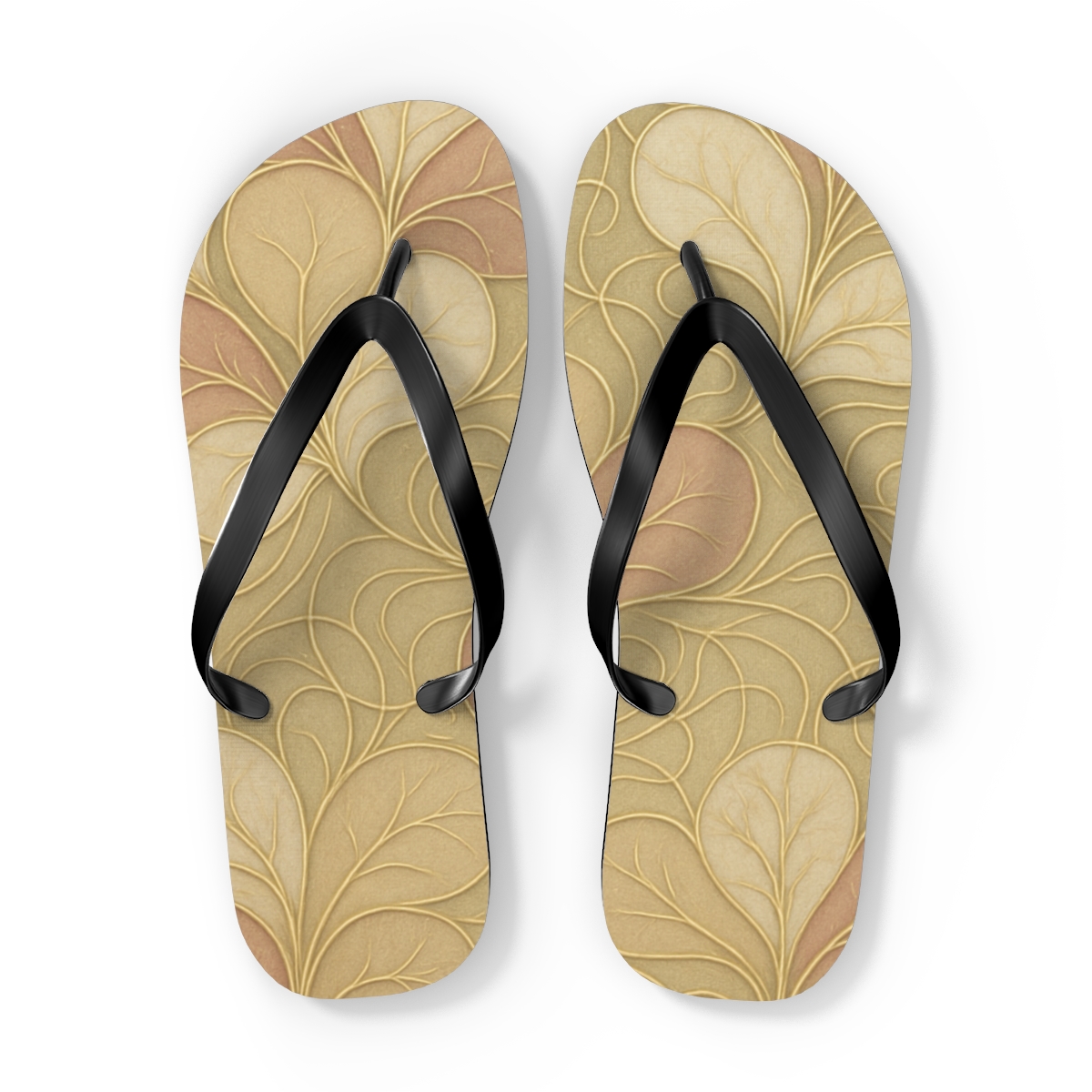 Camellia Vein Labyrinth comfortable casual flip flops