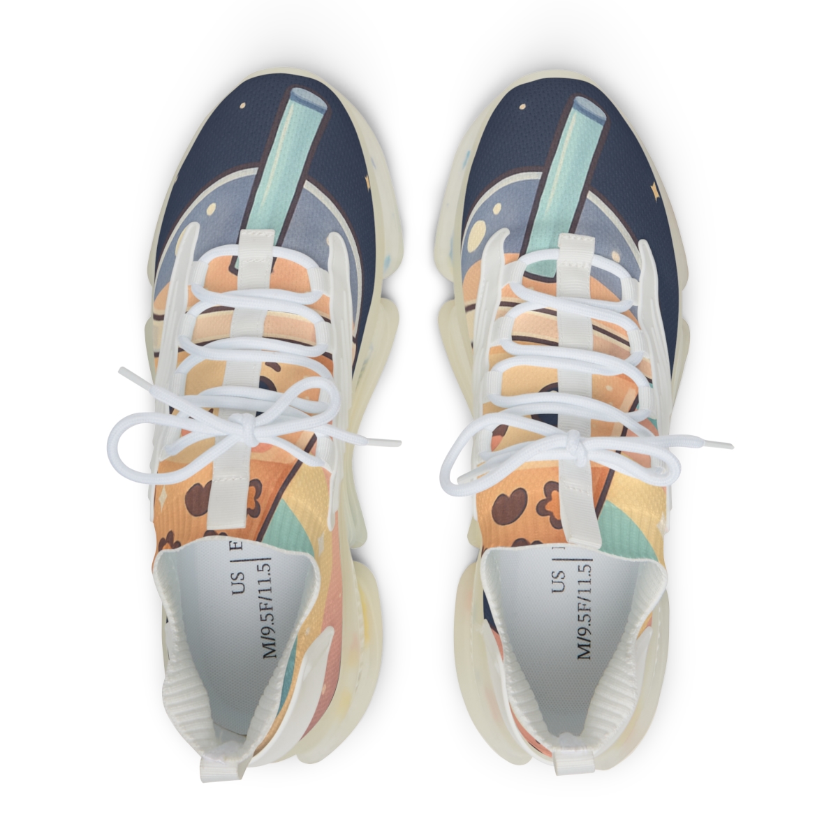 Starlight Bubble Tea Comet personalized athletic sneakers