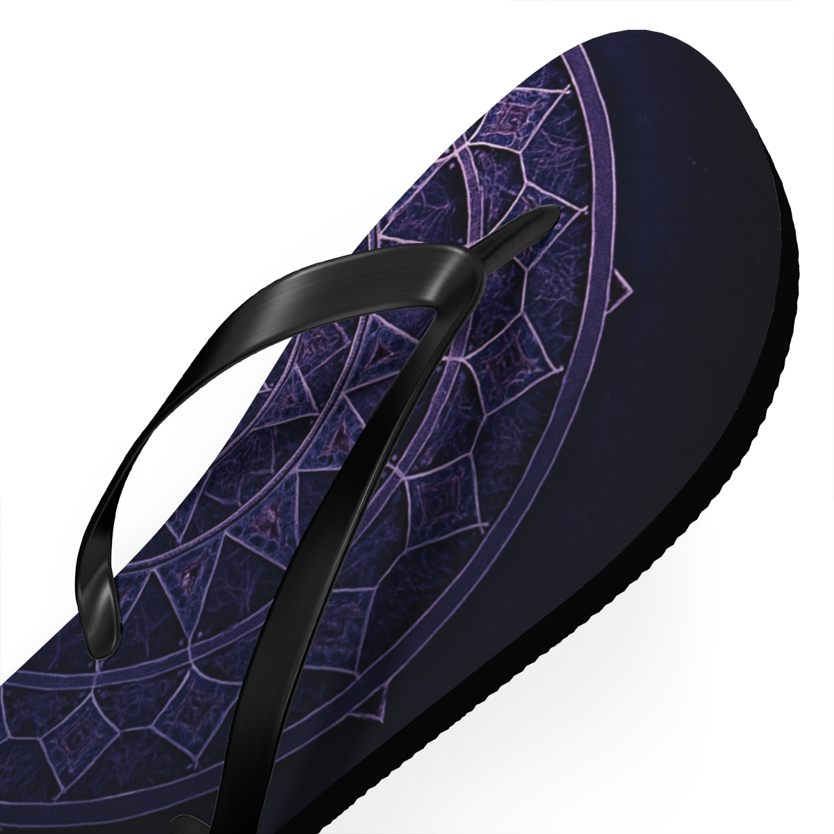 Nebula Lattice Mandala Core unique graphic flip flops