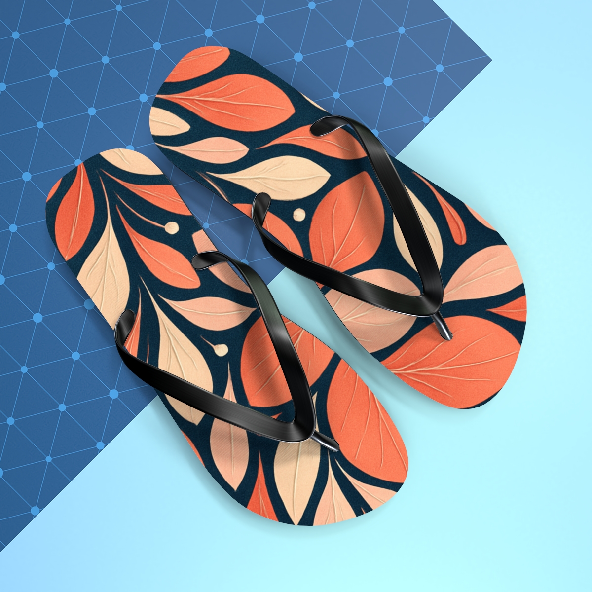 Orchid Pulse Tessellation colorful rubber flip flops