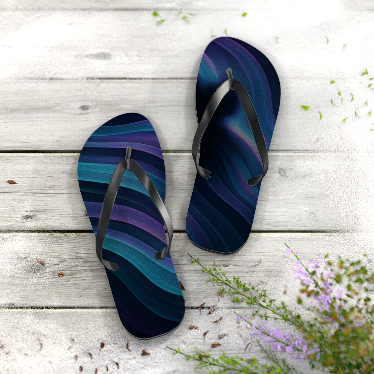 Cuttlefish Ink Mirage Spectrum soft sole flip flops