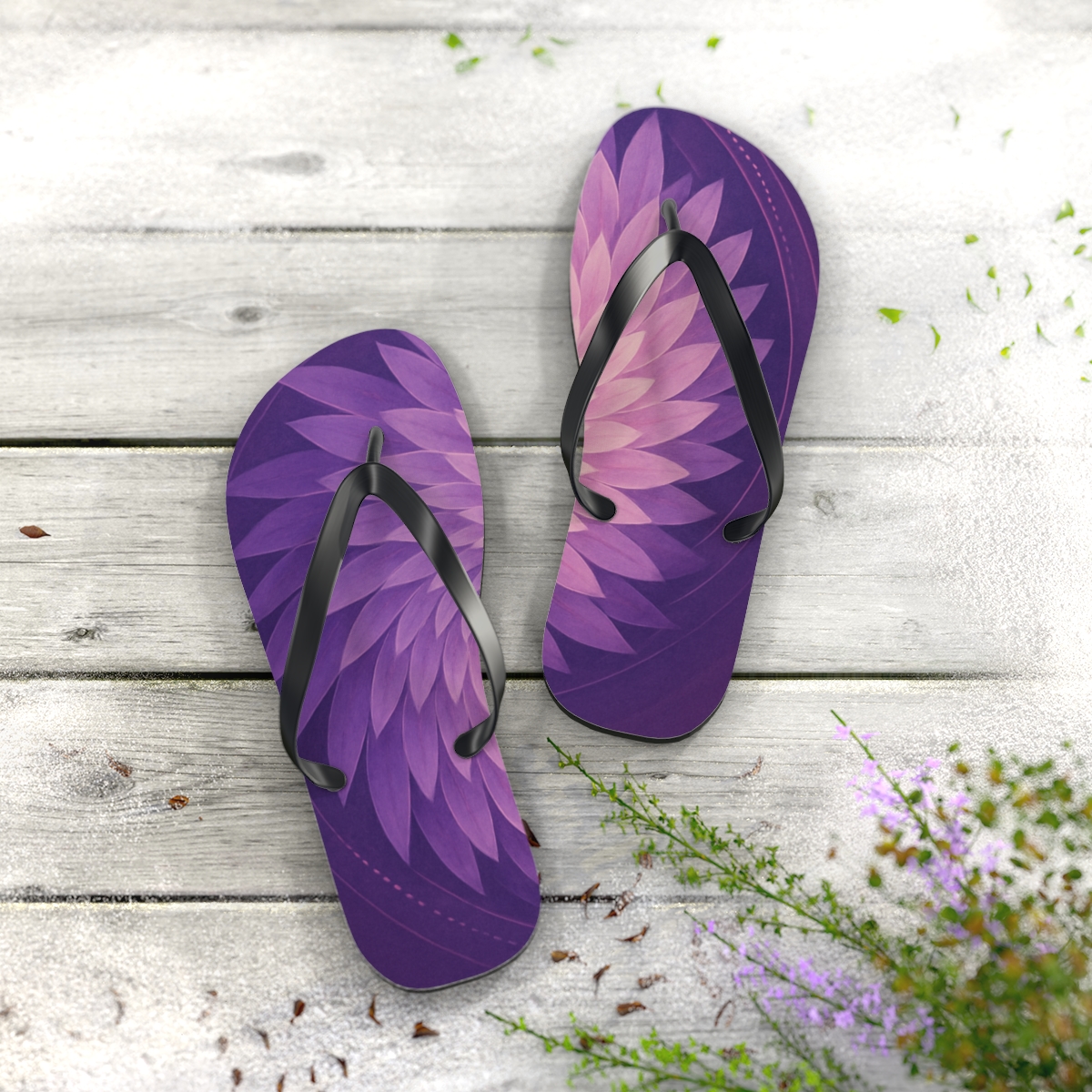 Petal Spiral Continuum soft sole flip flops