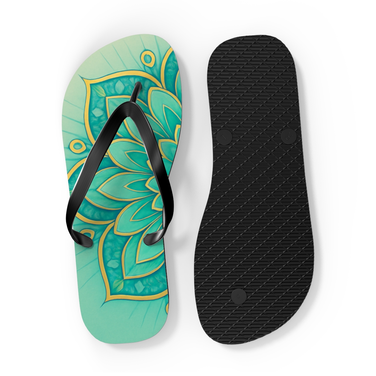 Petal Orbit Mosaic soft sole flip flops