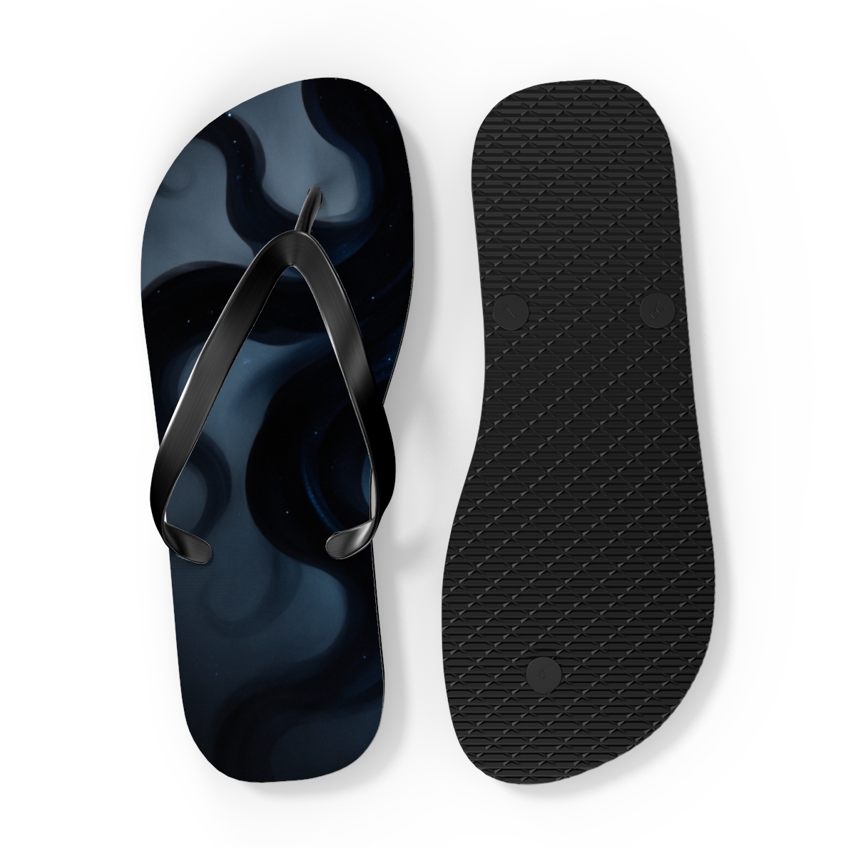 Cephalopod Ink Constellation personalized beach flip flops