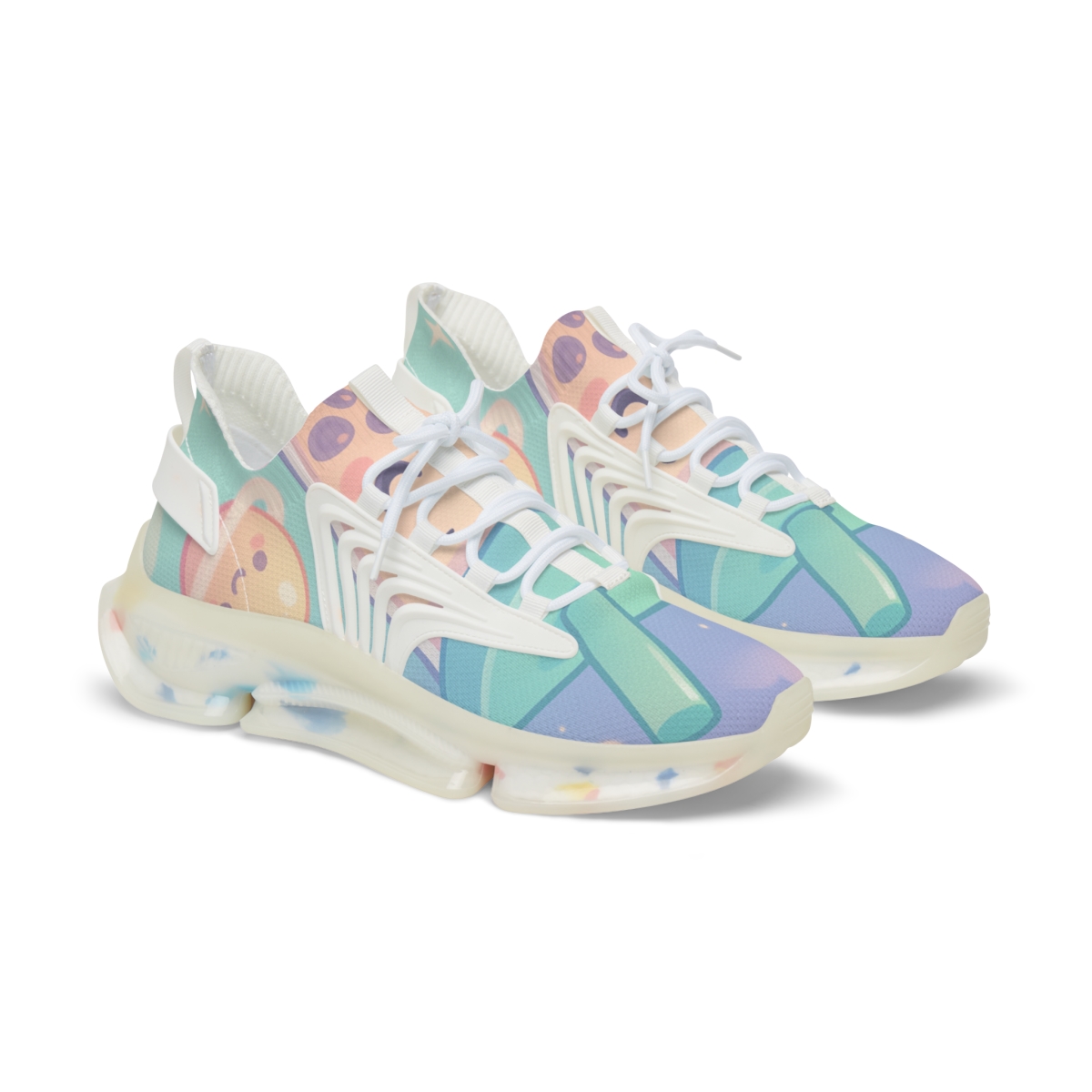 Cosmic Bubble Tea Constellation personalized athletic sneakers