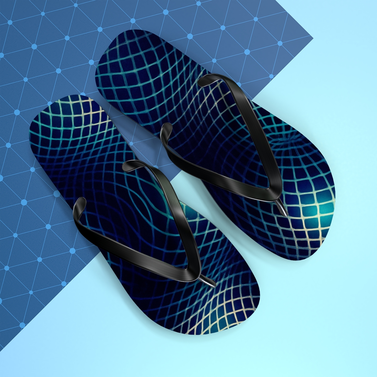 Moire Orbit Weave custom flip flops
