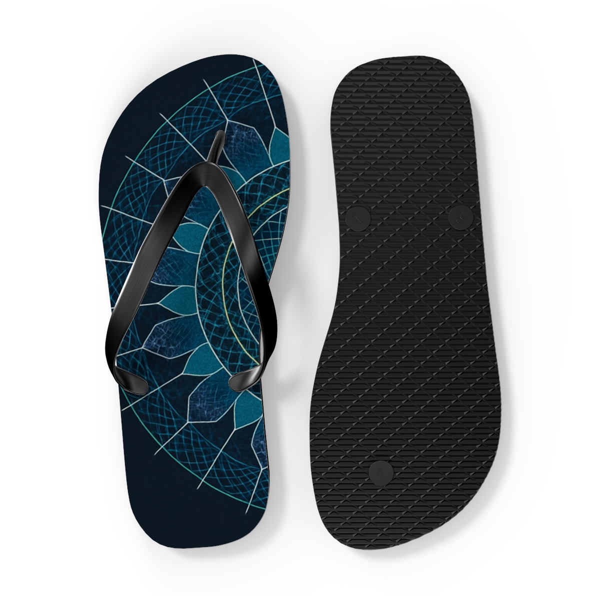 Polar Aurora Lattice Mandala stylish summer flip flops