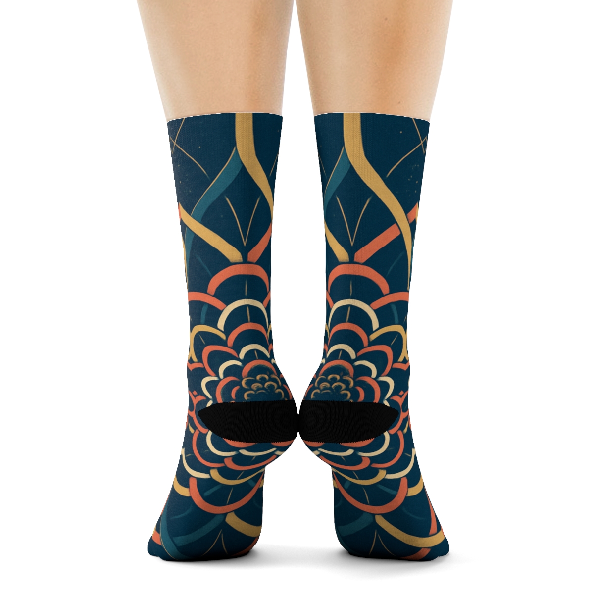 Peony Halo Interlace comfortable cotton socks