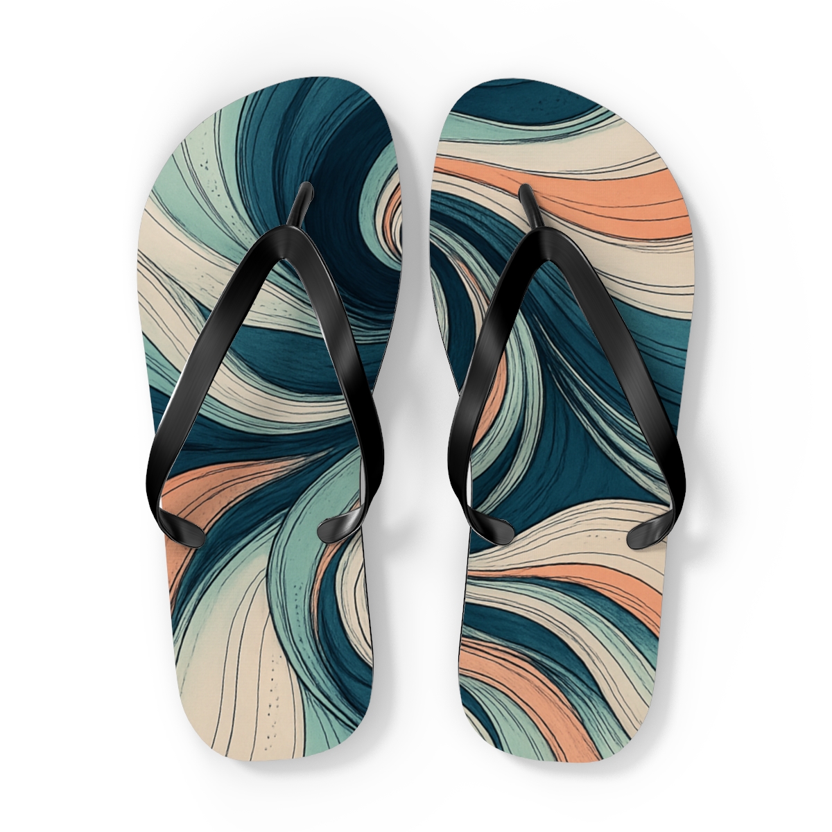 Eddy Vein Ripple Weave personalized beach flip flops
