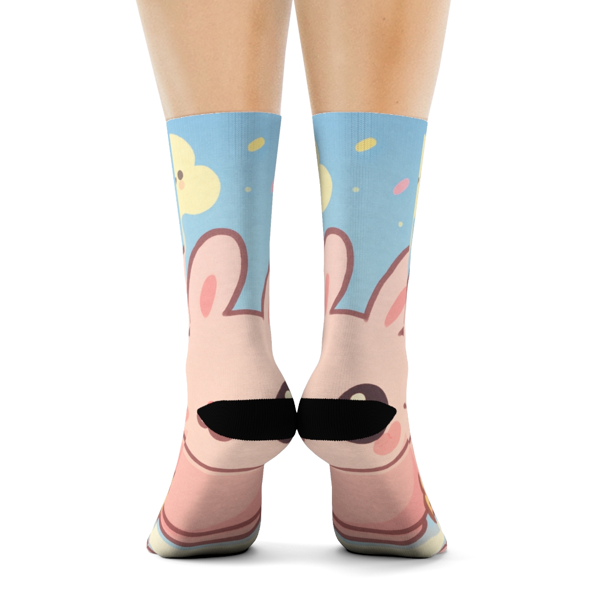 Bubblegum Cloud Bunny Tea designer logo socks