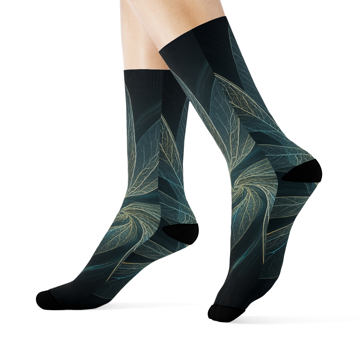 Kinetic Spiral Of The Dragonfly Wingbeat unique printed sockscustom socks