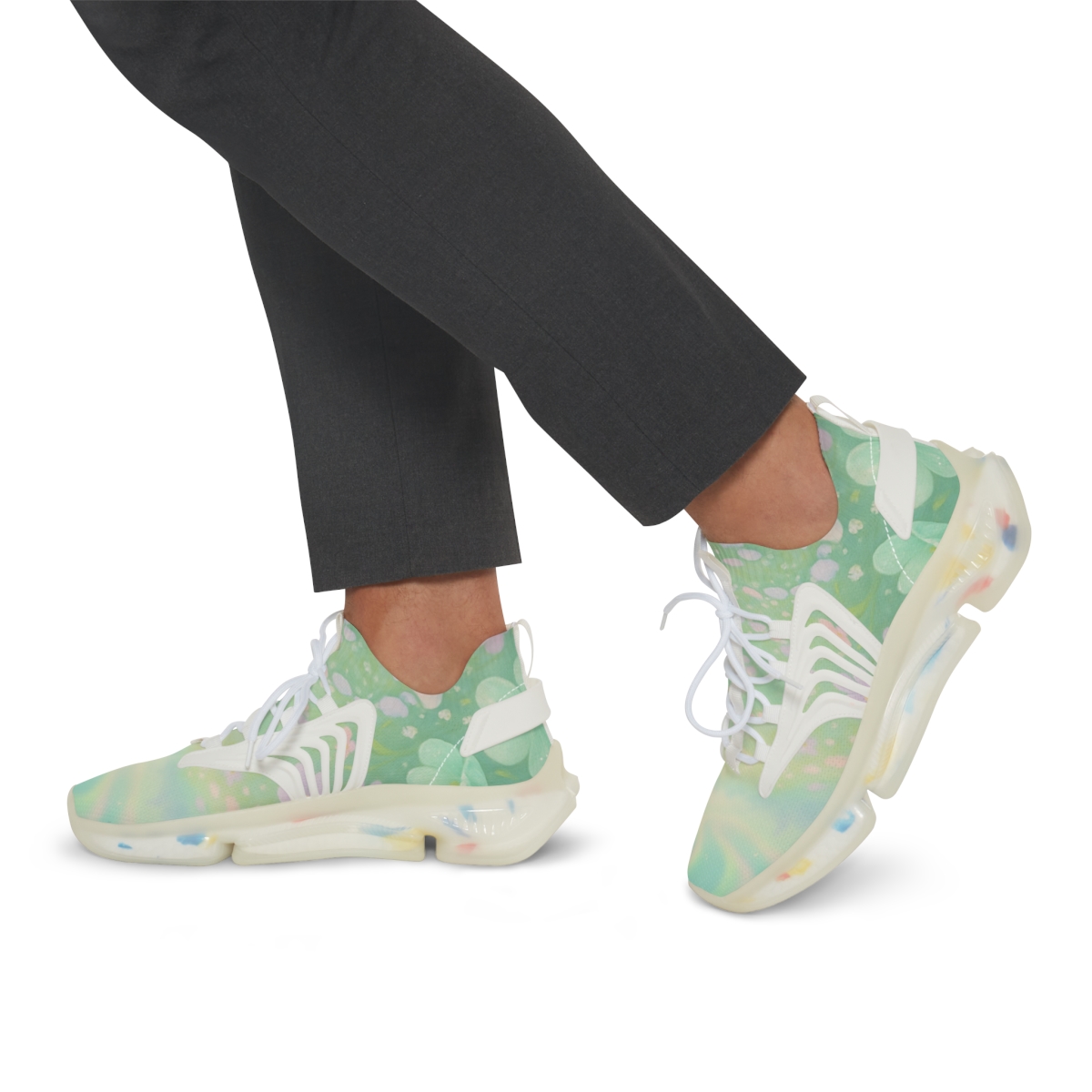 Spring Eggshell Aurora Garden premium sport sneakers