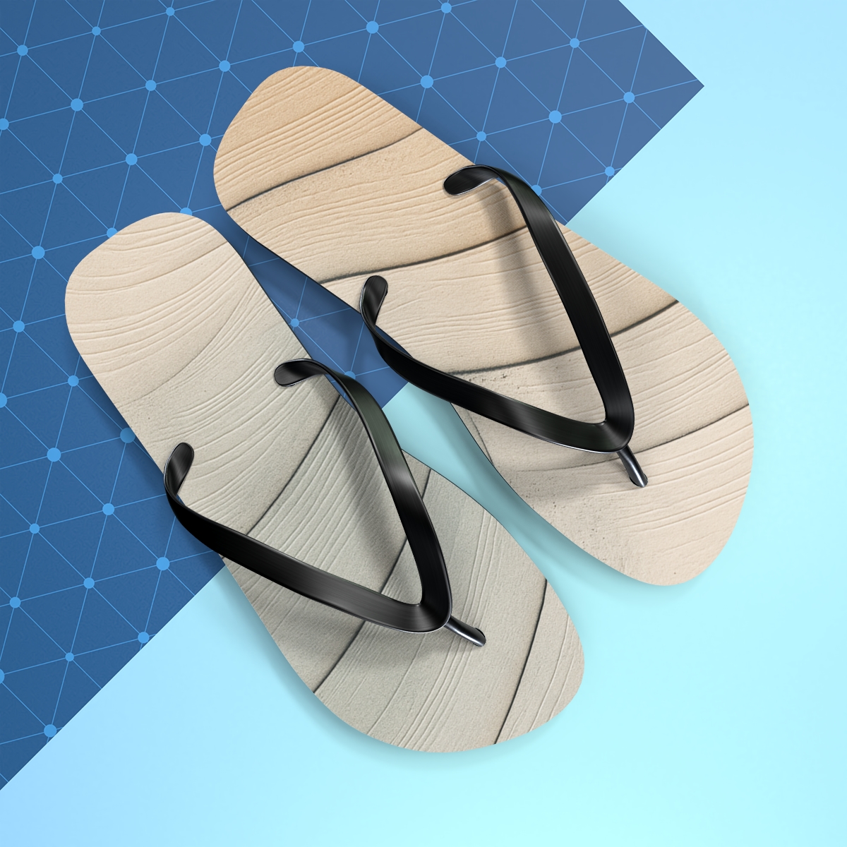 Wind Carved Arc Wavefront soft sole flip flops