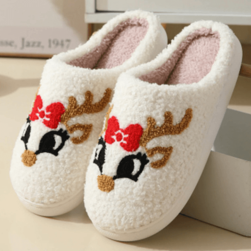 Festive Holiday Slide Slippers