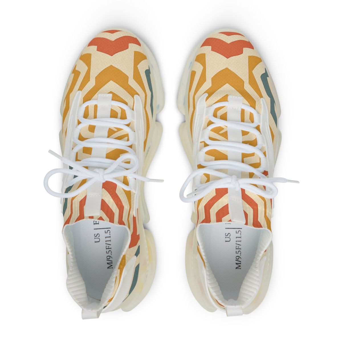 Hex Bloom Step Mosaic unique printed sneakers