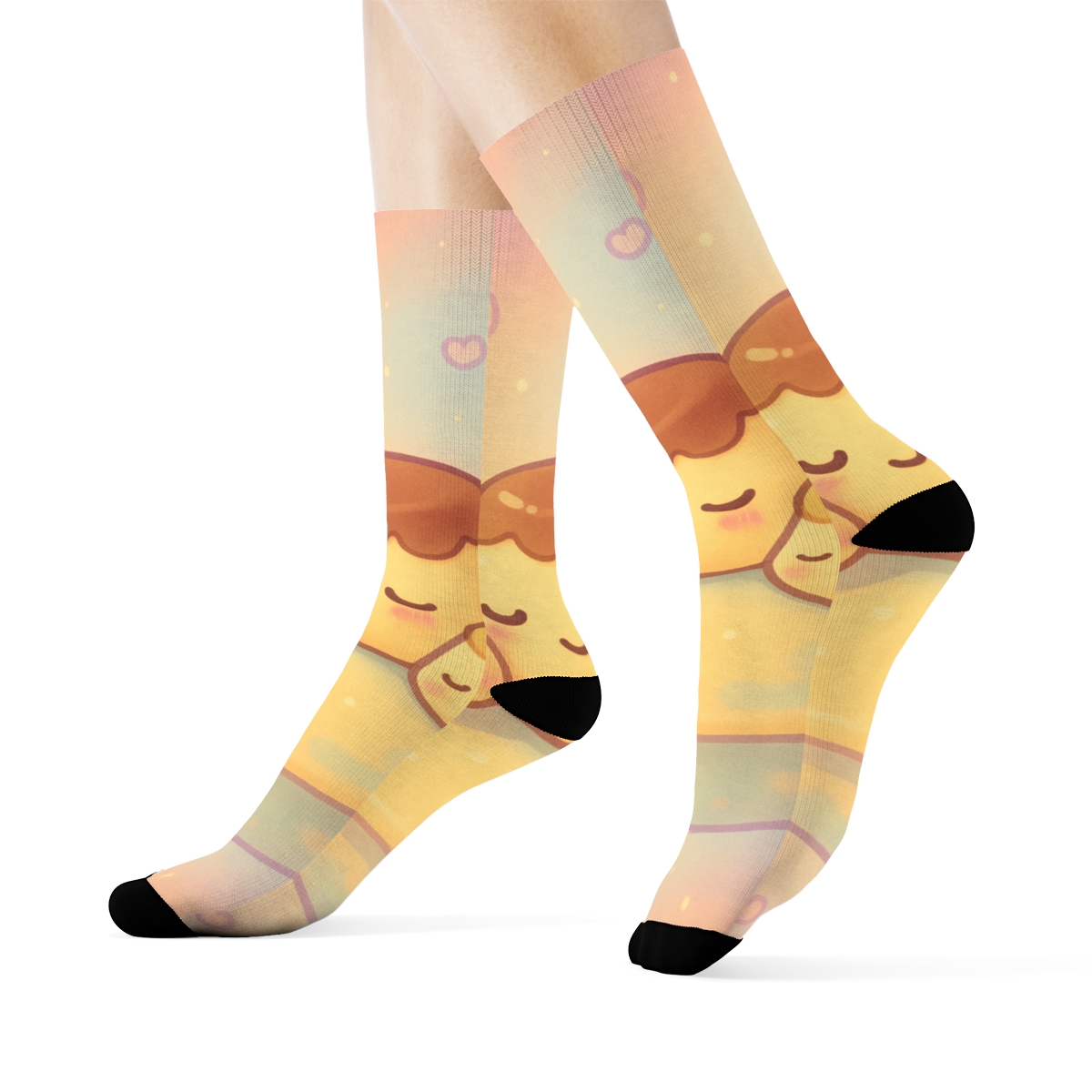 Pudding Planet Sleepover trendy colorful socks
