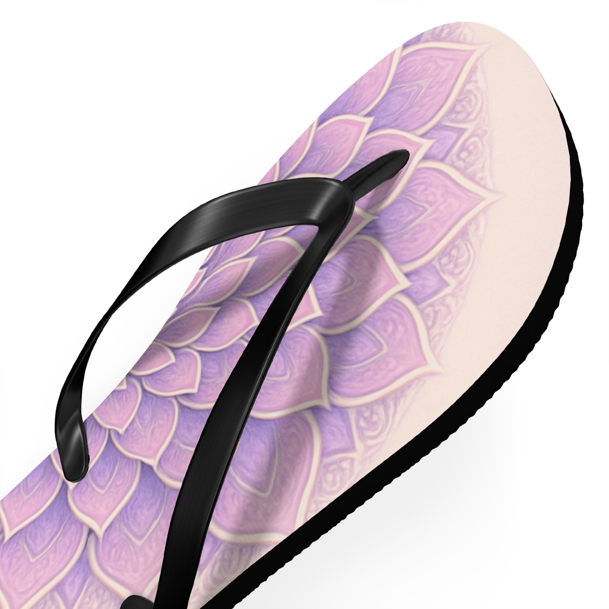 Floral Spiral Aether designer logo flip flops