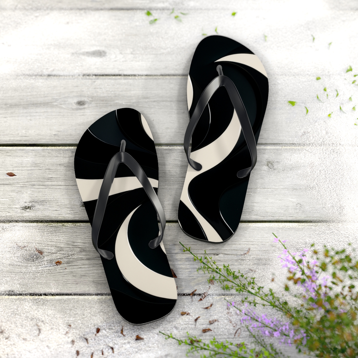 Orca Pulse Contrast Rhythm trendy printed flip flops