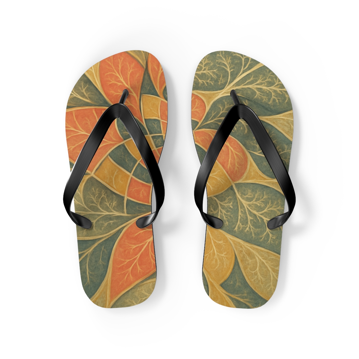 Coral Petal Whirl Flip Flops