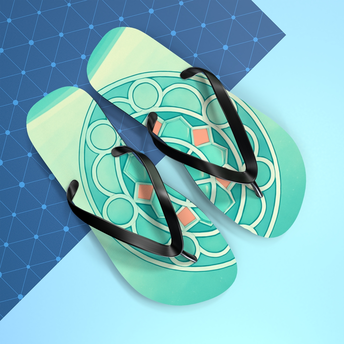 Celestial Mint Radiance Flip Flops