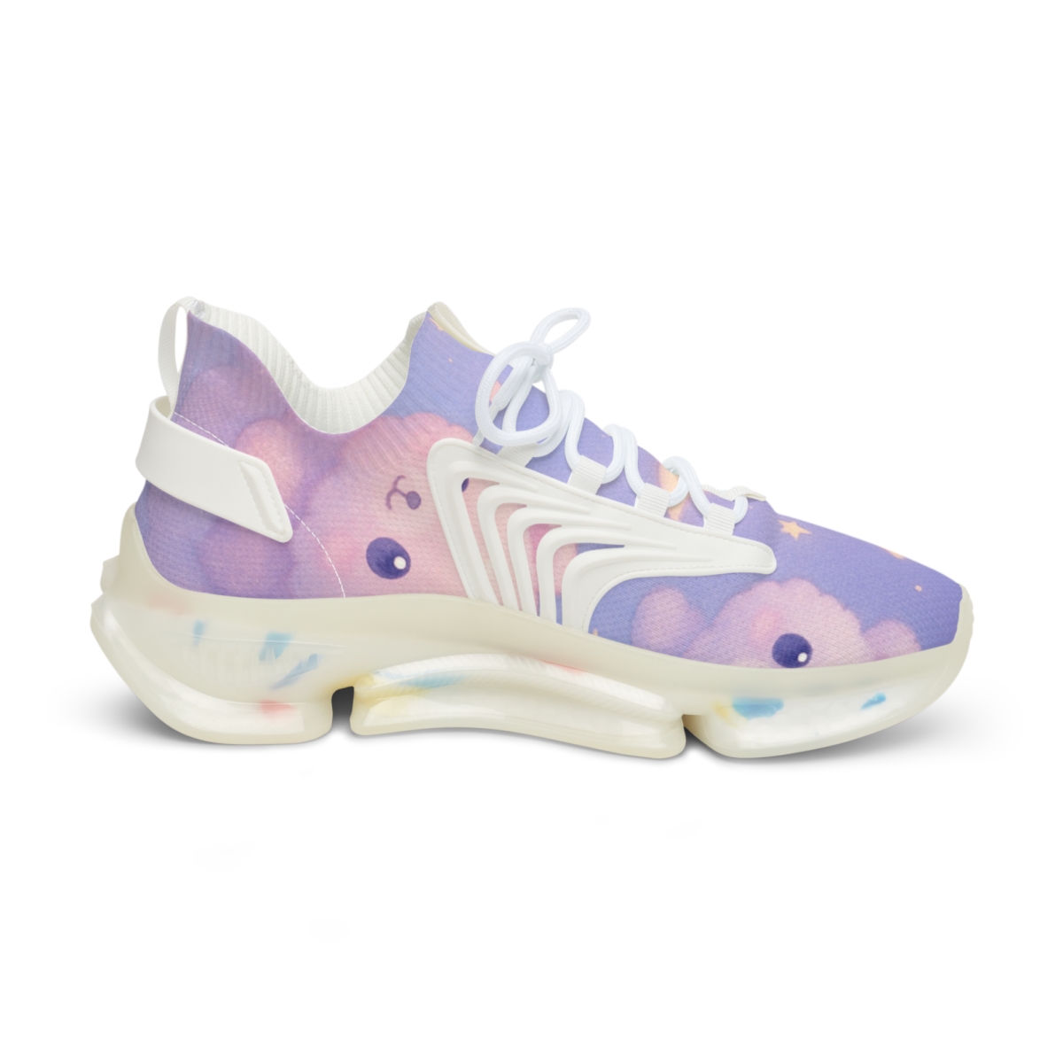 Cotton Candy Moon Critters unique printed sneakers