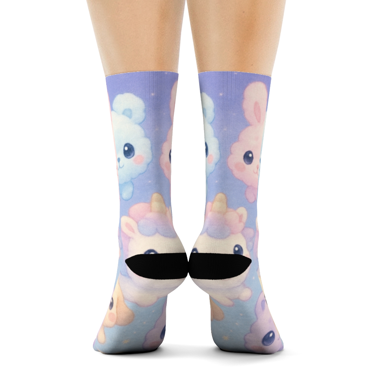 Cosmic Cotton Candy Critters stylish patterned socks