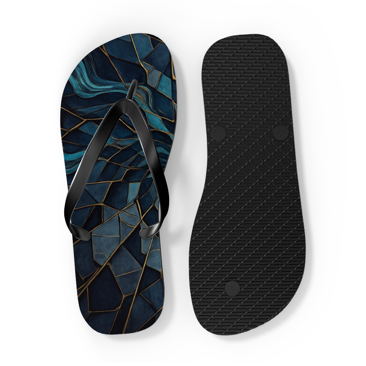 Ocean Currents Mosaic Flip Flops