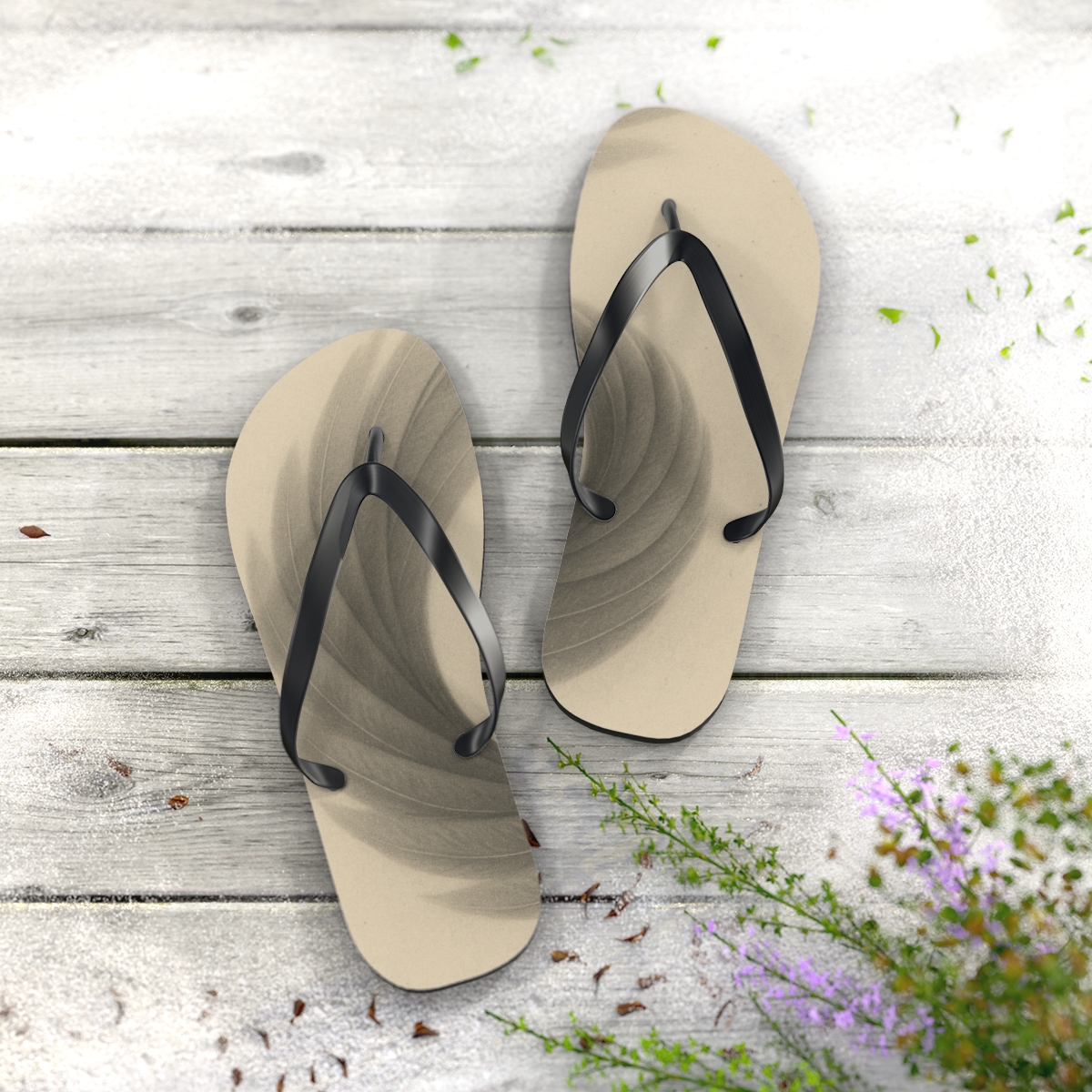 Silence Sweep Of The Owl Wing trendy printed flip flops