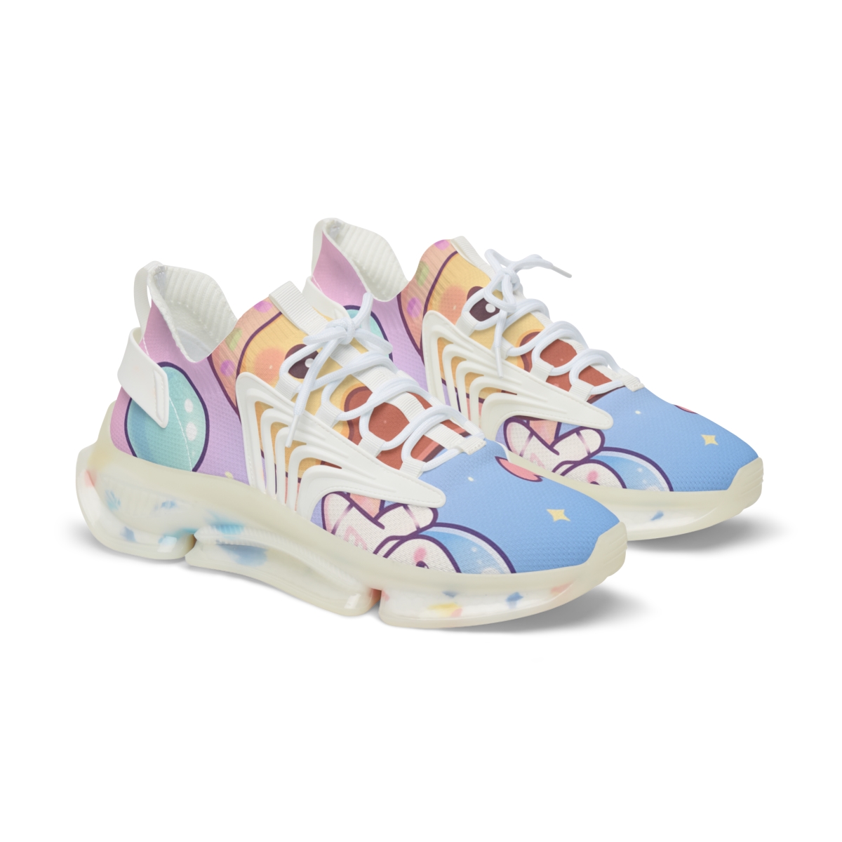 Pudding Planet Pals unique printed sneakers