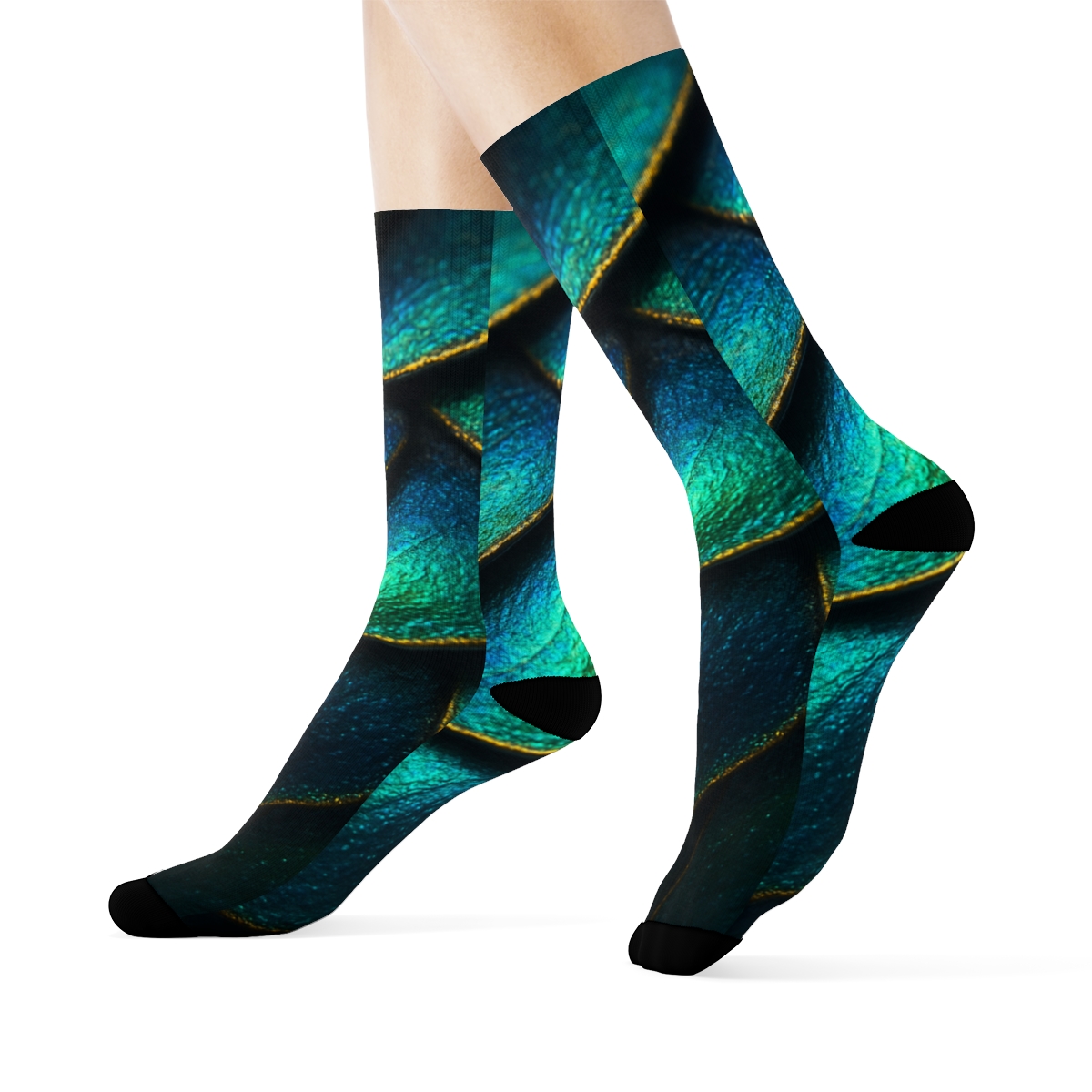 Iridescent Dance Of The Jewel Beetle stylish patterned socks