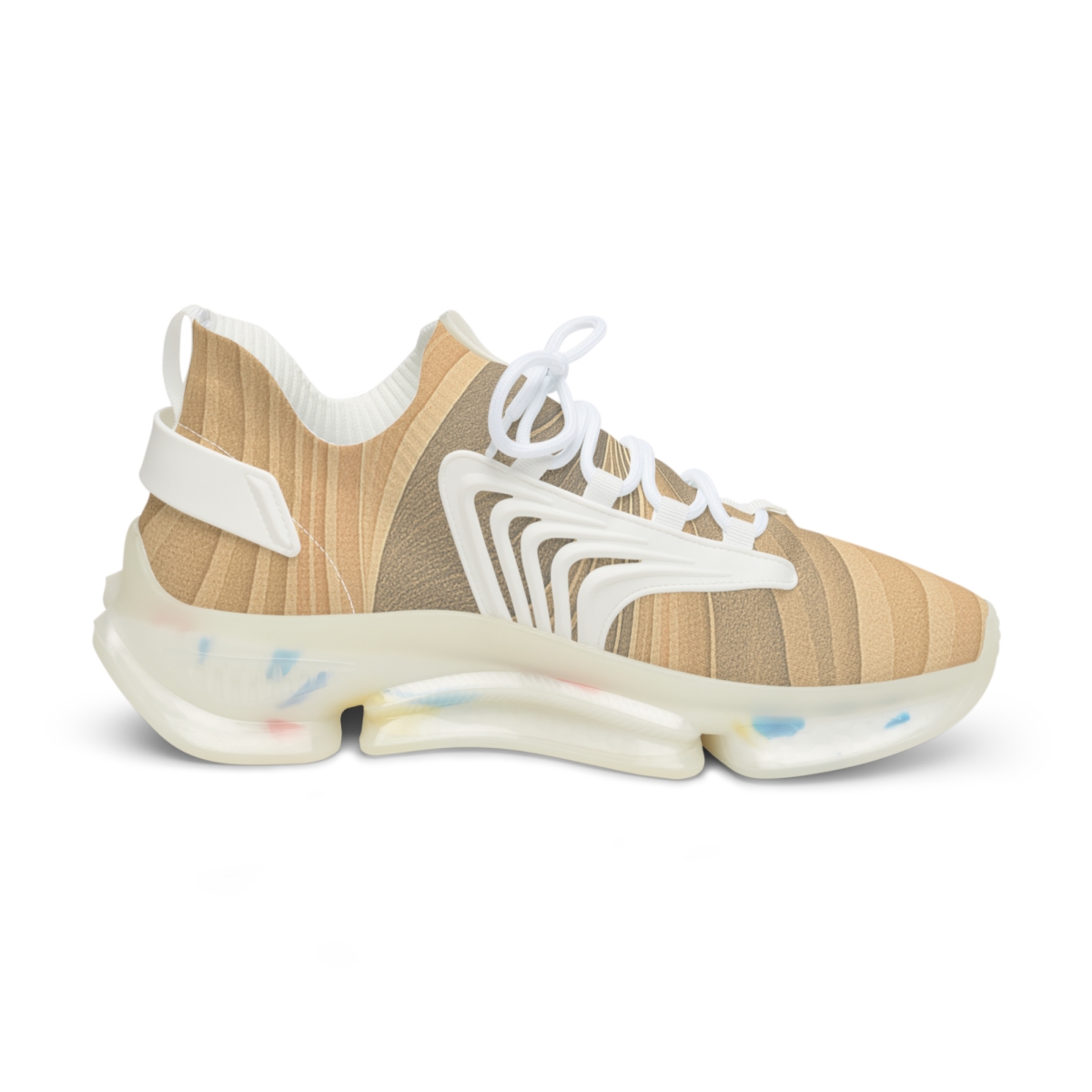 Wind Sculpted Ripple Arcs personalized athletic sneakers
