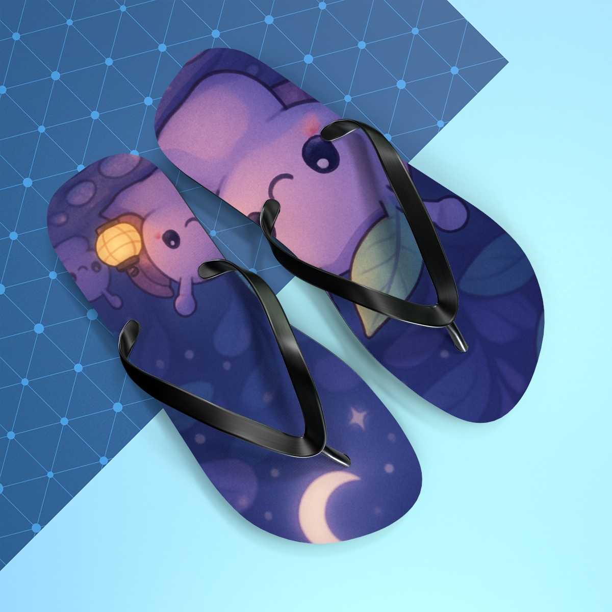 Lavender Lantern Snail Parade stylish summer flip flops